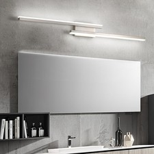 48in Modern LED Brushed Nickel Vanity Light Bar, Dimmable 46W 3200LM, 5000K C...