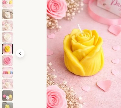 se Soy Beeswax Candle, Realistic Floral Design, Mother s Day Par