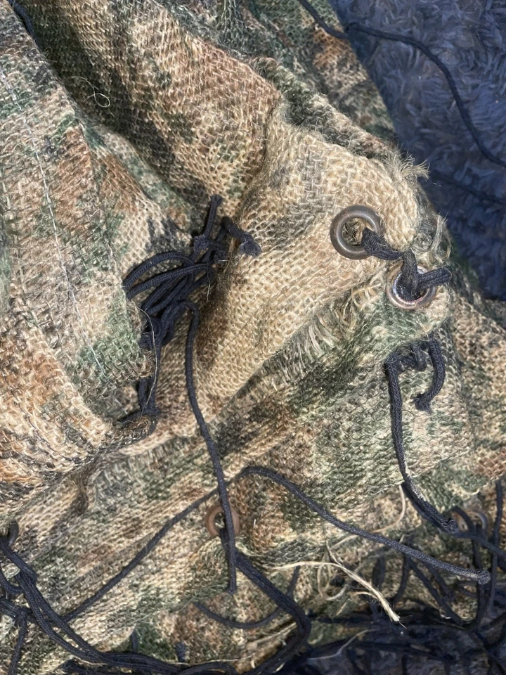 Винтажные камуфляжные жалюзи Burlap 7 шт сделано в США жалюзи Allen 40 футов ~ 80 дюймов с люверсом - Изображение 2 из 4