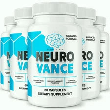 (5 Pack) Neurovance Capsules, Neuro Vance Brain Function and Memory Support