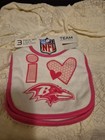 Baltimore Ravens NFL Infant Bibs Pink Two Piece Team Logo See MY Pics Thanks — photo 2
