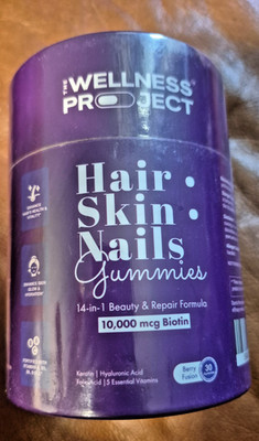 The Wellness Project 14-in-1 Hair, Skin & Nails Gummies w/10,000 mcg Biotin