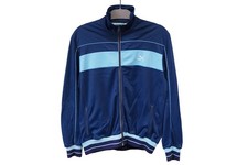 Vintage PUMA Track Jacket Full Zip Size S blue 80s classic sport light wear