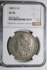 1883 S Morgan Silver Dollar XF45 NGC #004