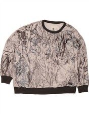 ADIDAS Womens Abstract Pattern Sweatshirt Jumper EU 36 Small Grey XV14