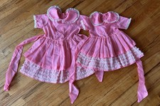 Lot Of 2 Matching Sally Draper 60s Girls Party Dress Pink Sister Set Sizes 3 6