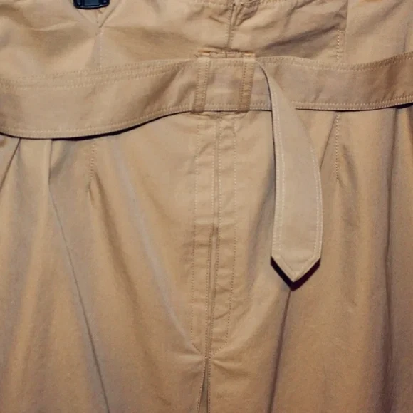 BURBERRY BRIT 卡其色双排扣腰带裙,尺寸 12 RRP,450 美元 — 第 2/4 张图片