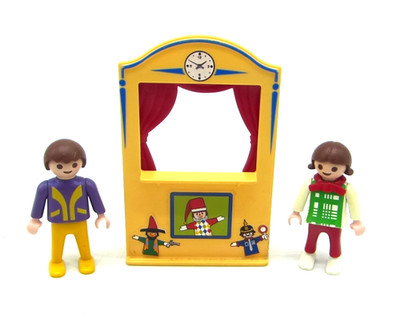 Playmobil Kaspertheater & 2x Figuren Mädchen & Junge