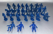 1960's Vintage MPC SPACE FIGURES - Ring Hand, Lot of 26 - Blue