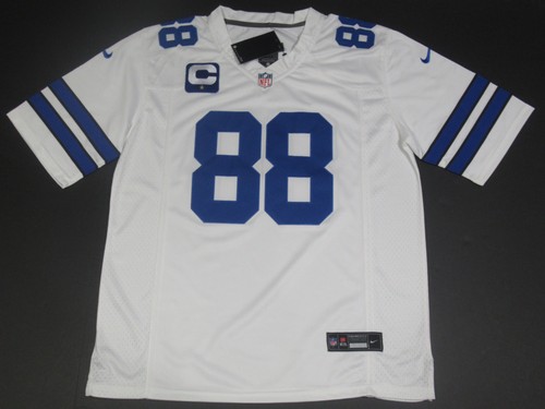 Ceedee Lamb #88 Dallas Cowboys 2025-26 Captains Patch Men's Jersey White