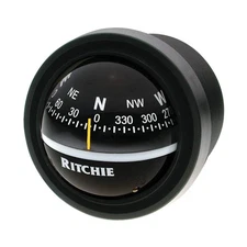 Navigation V-57.2 Explorer Compass - Dash Mount, Black with Black Dial, One Size