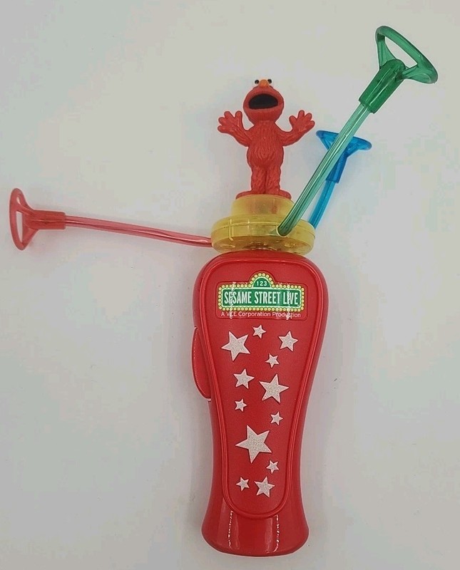 2014 Sesame Street Live Elmo Spinning Glow-in-the-Dark Light Toy Souvenir Untest