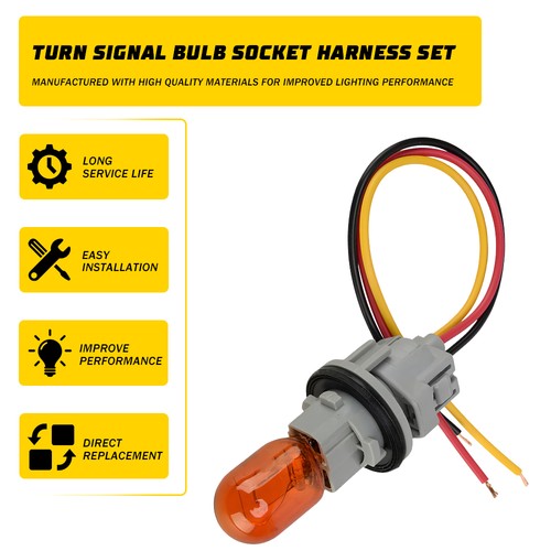 For Toyota 4Runner RAV4 Land Cruiser Headlight Turn Signal Bulb Socket Harness 1 - Picture 14 of 18