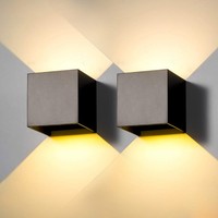 Wandleuchte Innen AußEn LED Wandlampe IP65 Wasserdicht Aluminium 6W 3000K Set