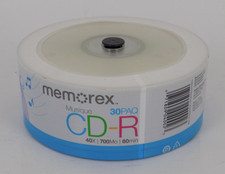 NEW and SEALED Memorex CD-R 30 Pack Spindle 40X 700MB 80min FREE SHIPPING 