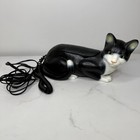 Vintage 1980s Tuxedo Cat Telephone – Klc Telemania Black & White Corded Landline