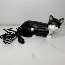 Vintage 1980s Tuxedo Cat Telephone – KLC Telemania Black & White Corded Landline
