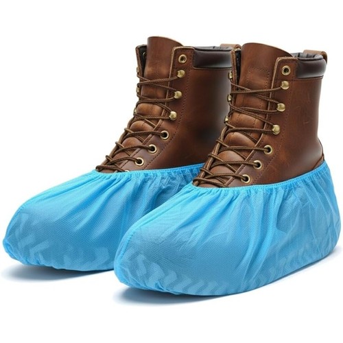 Non Slip Shoe Covers 200 Pack Waterproof Disposable Booties Traction Protection - Picture 11 of 25