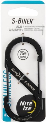 Nite Ize S-Biner Stainless Steel Dual Carabiner #4 - Black