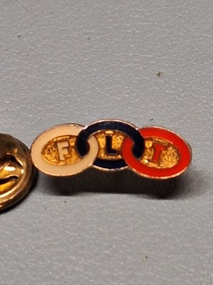 VINTAGE SMALL I.O.F ODD FELLOWS F.L.T LAPEL PIN