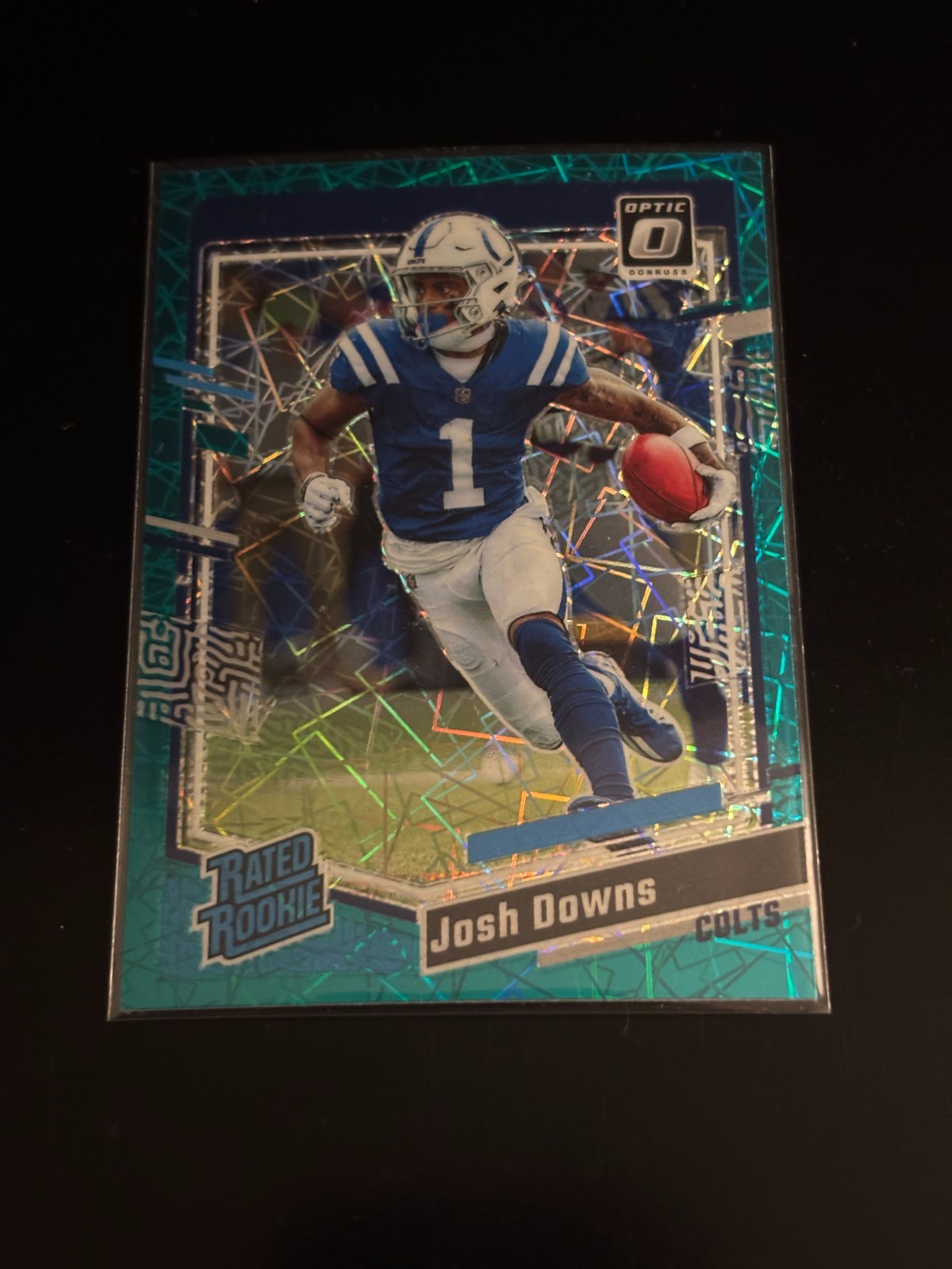 Josh Downs 2023 Donruss Optic Teal Velocity Prizm RC Colts 248