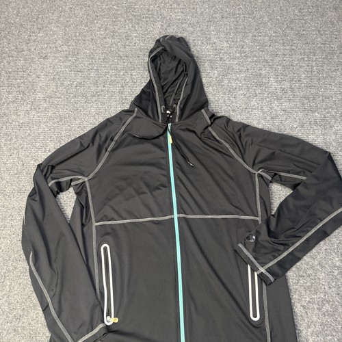 Tommy Bahama Jacket Mens Large Black IslandActive Full Zip Hoodie Performance - Picture 2 of 12