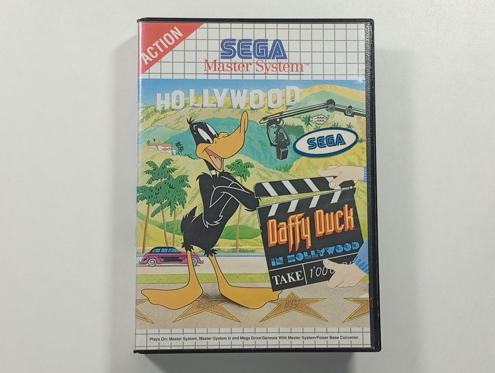 DAFFY DUCK IN HOLLYWOOD SEGA MASTER SYSTEM (MS) PAL-EURO (COMPLETE - BOX DAMAGE/
