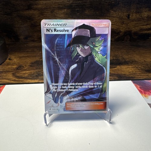 Pokémon N's Resolve Full Art Holo Card 232/236 Sm-Cosmic Eclipse