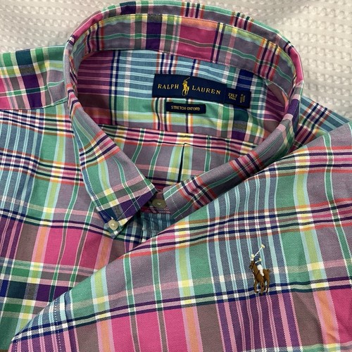 POLO Ralph Lauren Mens 2XLT Plaid Long Sleeve Button Up Shirt Size 2XL Tall NWT