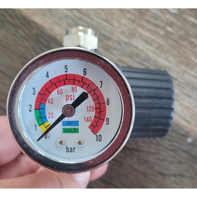 Le Lematec Analog Adjustable Air Regulator Valve with Gauge 0-140 PSI