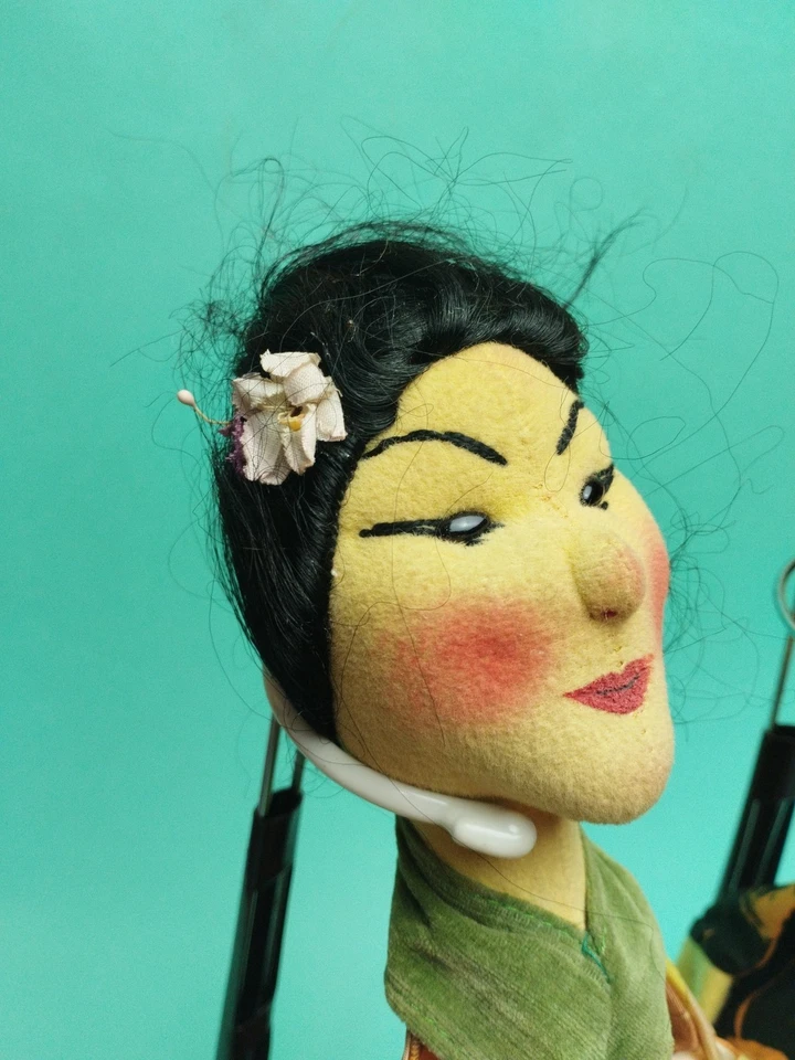 Marionnettes Anciennes Théâtre Guignol Chinois Et Chinoise Germany Kersa? - Photo 2/4