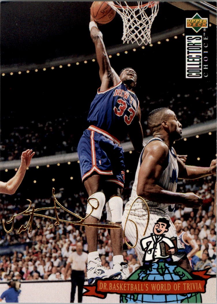 1994-95 Collector's Choice International Spanish Gold Sig #405 Patrick Ewing BSK
