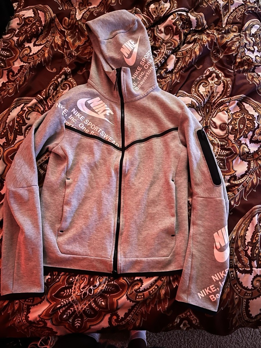 Nike Tech 廃盤品 Nike Tech Sportswear Tech fleece Graphic Full Zip Hoodie ( Heather