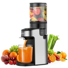 CFR637 Cold Press Juicer,400W Slow Masticating Juicer,4.9"Wide Feed Chute Jui...