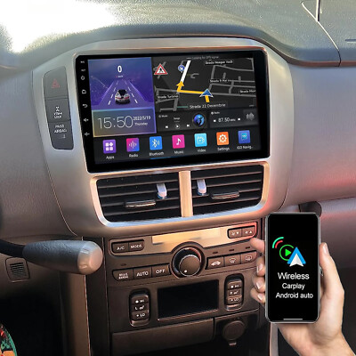 Android auto Apple Carplay Car Stereo Radio GPS Navi For Honda Pilot 2006-2008