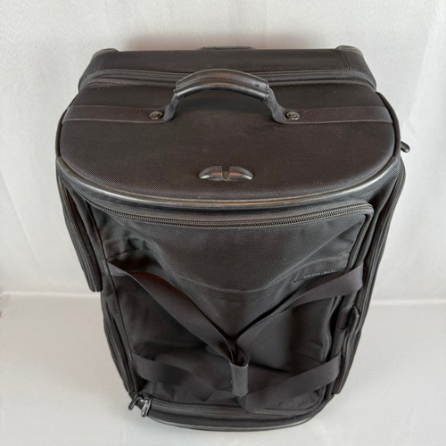 Briggs & Riley Baseline Black 28" Upright Rolling Split Duffle Bag Luggage - Picture 2 of 12