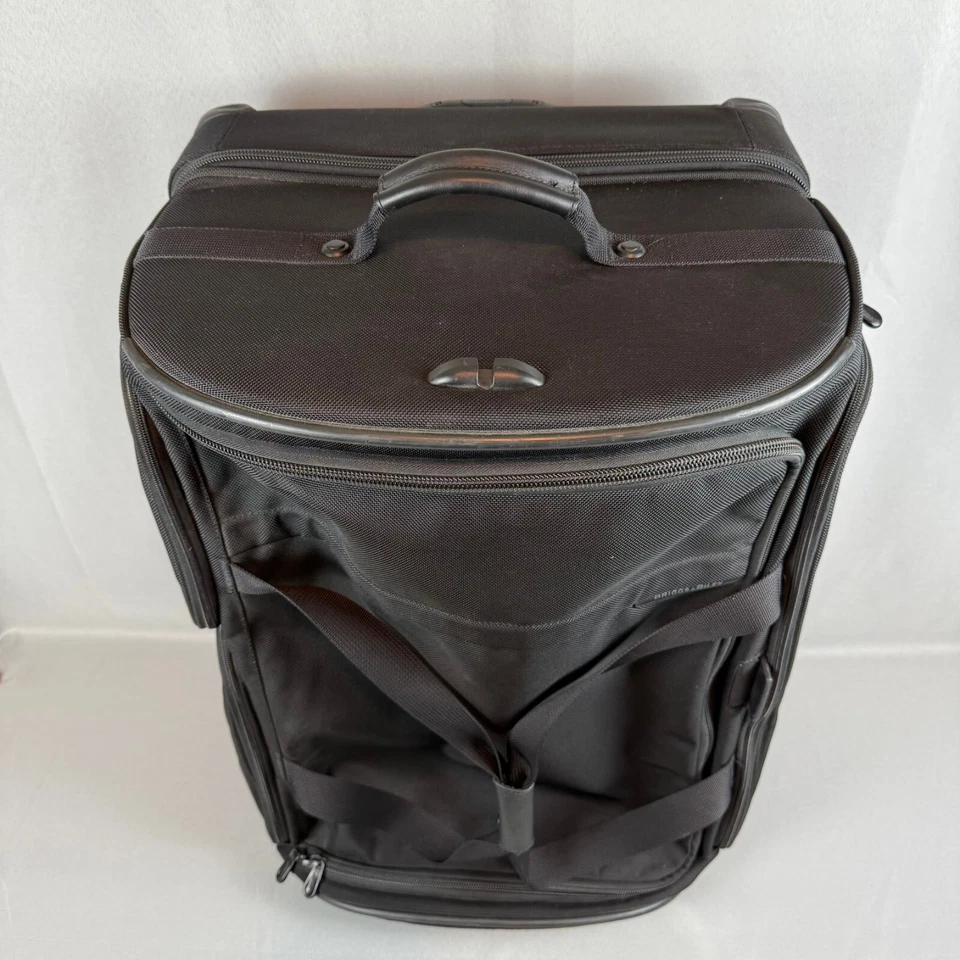 Briggs & Riley Baseline Black 28" Upright Rolling Split Duffle Bag Luggage - Image 2 of 4