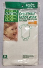 Vintage Curity One Piece 100 Cotton Underwear Shirt  Diaper Cover Med NOS 1987