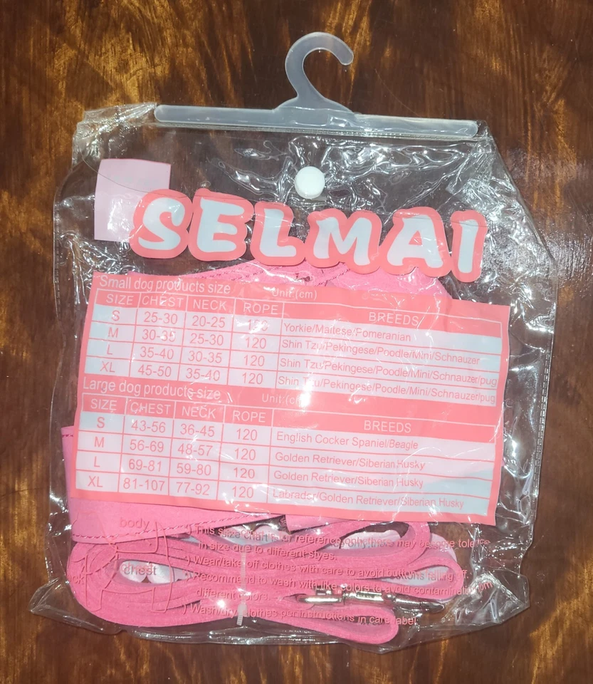 💕NUEVO EN PAQUETE Arnés mediano para perros arco rosa brillante con correa de 5 pies pedrería suave💕 Foto 3 de 3