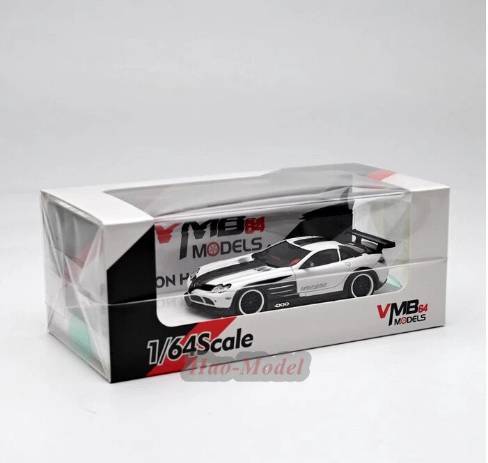 VMB 1/64 hamann slr Limited Resin Car Model Simulation Diecast Gifts Black white - Imagem 4 de 4