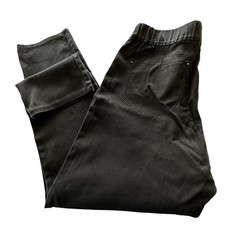 NYDJ Jeans Straight Black Stretch Womens 14 Mid Rise Measures 34-36 X 32