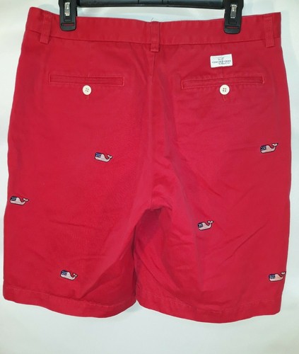 Vineyard Vines by Shep & Ian Shorts Mens 33 Embroidered Fish Tuna Flat Front - Picture 2 of 5