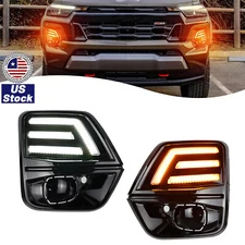 LED Front Fog Bezel Lamp Daytime Running Lights For Chevrolet Colorado 2023-2024
