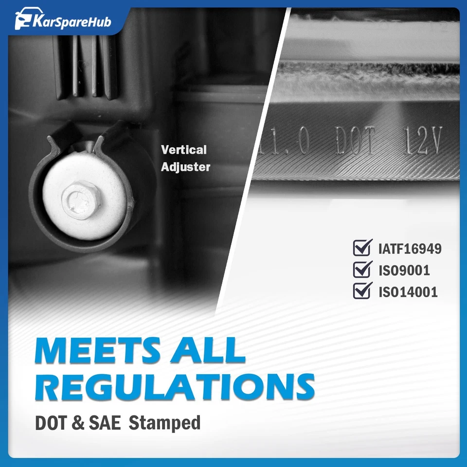 Pair Headlights For 2011-2016 Ford F250 F350 F450 F550 Super Duty w/ Bulbs Foto 3 de 4