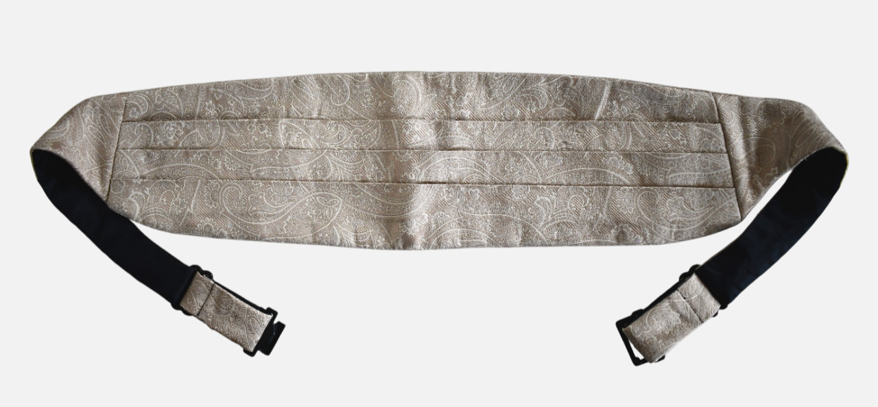 ROBERT TALBOTT Protocol Cream FLORAL Jacquard SIL… - image 1