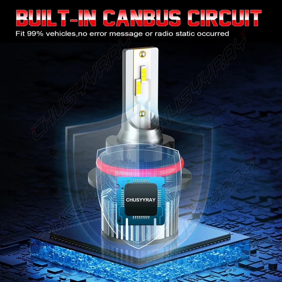 LED Headlight kit 9007 HB5 White 6K High/Low Bulb for NISSAN Xterra 2003-2015 - Image 3 of 4