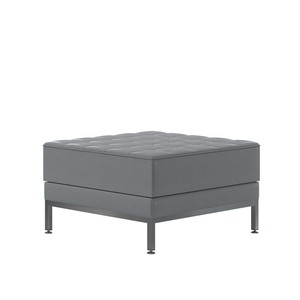 Flash Furniture Hercules Imagination Series Leathersoft Ottoman Gray - Click1Get2 Half Price