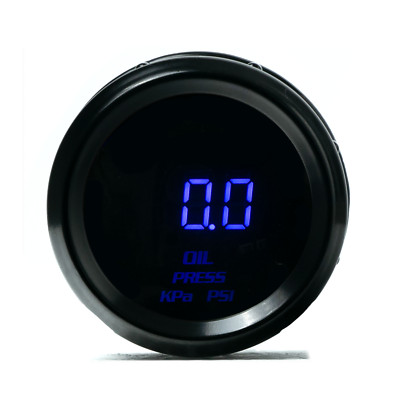 Universal 2'' 52mm Digital Blue LED Oil Press Gauge Dual units Switchable KPA/PSI