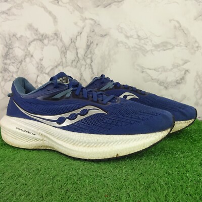 Saucony Laufschuhe Größe 10 Herren blau Schuh Triumph 21 Jogging Gym Mudrun