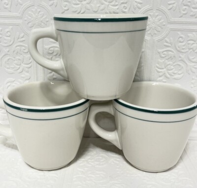 Shenango China Green Stripe Mugs 3" Inch tall Set Of 3 | eBay